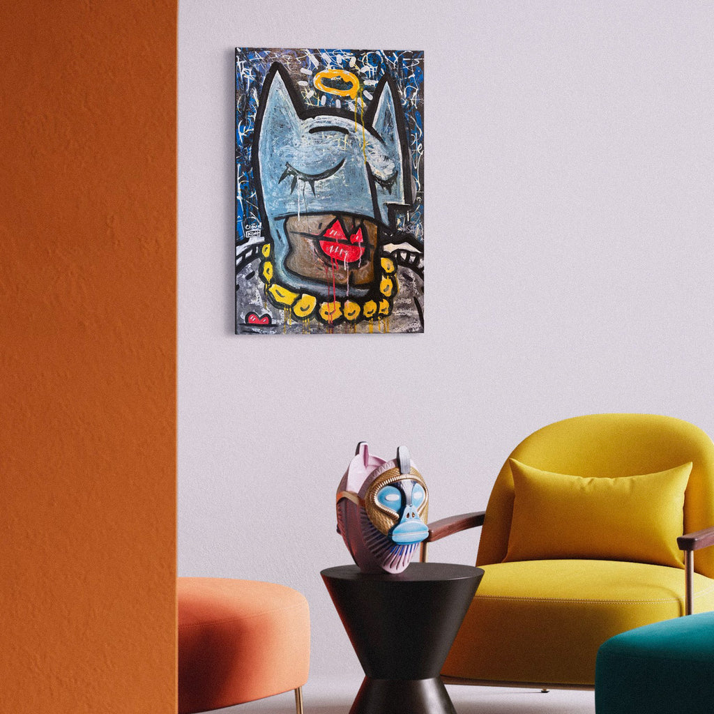 THE FLYEST KNIGHT — Original Painting by Cloud Kent | Spiritual Neo-Pop Expressionism